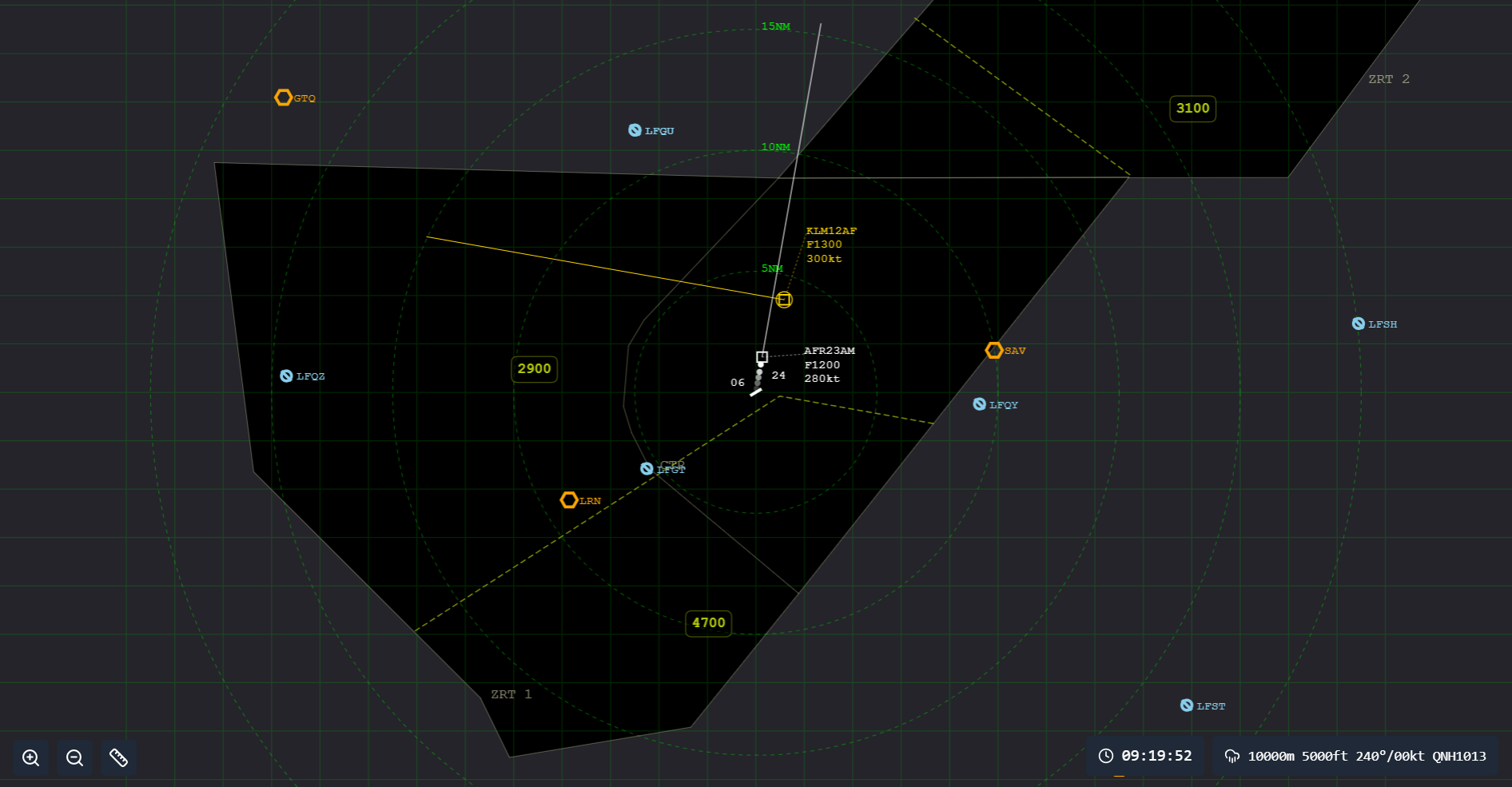 Interface radar Echo-Vector
